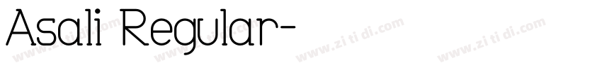 Asali Regular字体转换